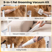 PETSITE 9-in-1 Dog Grooming Vacuum Kit for Shedding