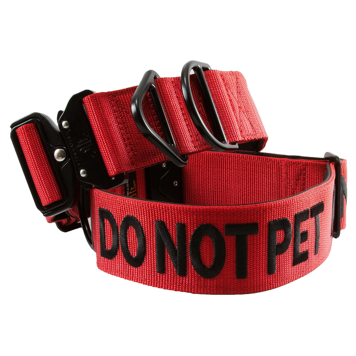 2-Inch Nylon Dog Collar with Neoprene Padding & Safety Message